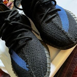 Yeezy Black and Blue Athletic Shoes